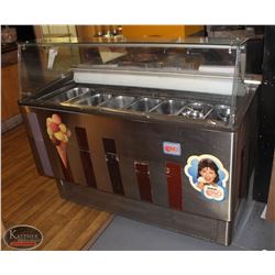 LOCATION #1. BRAVO ANGLED GLASS GELATO DISPLAY CASE