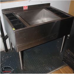 LOCATION #1. STAINLESS STEEL BAR SINK WITH 8 INSERTS