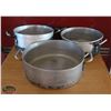 Image 1 : LOCATION #1. LOT OF 2 ASSORTED SIZE ALUMINUM STOCK POTS