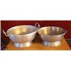 Image 1 : LOCATION #1. LOT OF 2 ALUMINUM COLANDERS