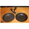 Image 1 : LOCATION #1. LOT OF 2 VOLLRATH ALUMINUM 8" COATED FRYING PANS