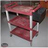 Image 1 : LOCATION #1. 3 TIER RUBBERMAID SERVICE CART W/ SIDE MOUNTING
