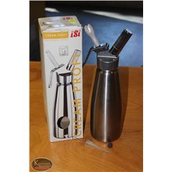 LOCATION #1. NEW ISI STAINLESS STEEL CREAM WHIPPER