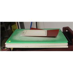 LOCATION #1. LOT OF 5 ASSORTED CUTTING BOARDS
