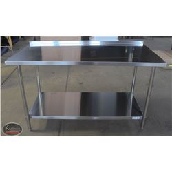 LOCATION #3. JR 60" X 30" 304 STAINLESS STEEL WORK TABLE