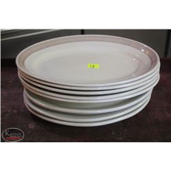 LOCATION #1. LOT OF 8 ASSORTED PORCELAIN OVAL SERVING PLATES