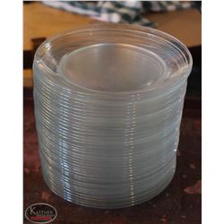 LOCATION #1. LOT OF 39 ARCOROC GLASS 8" SIDE PLATES