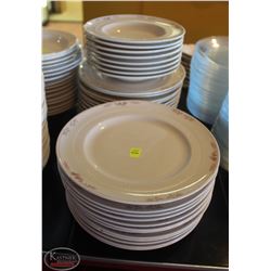 LOCATION #1. LOT OF 25 -10.75" DINNER PLATES W/ 8 - 9.35" BOWLS