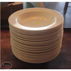 LOCATION #1. LOT OF 25 DUDSON 11" PORCELAIN PASTA BOWLS