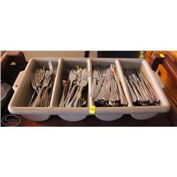 LOCATION #1. CUTLERY TRAY FULL OF ASSORTED DINNER FORKS &