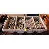 Image 1 : LOCATION #1. CUTLERY TRAY FULL OF ASSORTED DINNER FORKS &