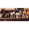 Image 1 : LOCATION #1. CUTLERY TRAY FULL OF ASSORTED STEAK KNIVES, SOUP