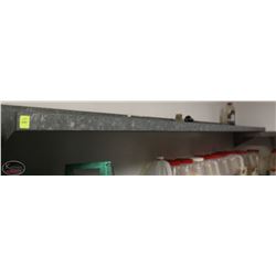 LOCATION #1. 90"X12" GALVANIZED STEEL WALL MOUNT SHELF
