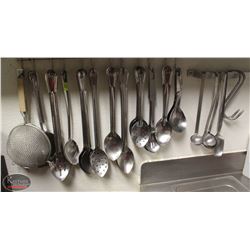 LOCATION #1. ASSORTMENT OF STAINLESS STEEL SPOONS INCL: