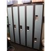 Image 1 : LOCATION #1. BANK OF 4 FULL SIZE LOCKERS W/ 2 HALF SIZE LOCKERS