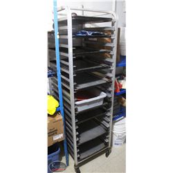 LOCATION #1. 20 TIER ALUMINUM BAKERS RACK 20"X26"X68"