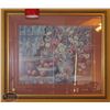 Image 1 : LOCATION #1. LARGE FLORAL FRAMED PRINT 41"X35.5"