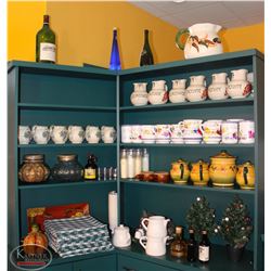 LOCATION #1. GIGANTIC LOT OF ASSORTED HAND PAINTED POTTERY,