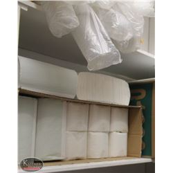 LOCATION #1. SHELF CONTENTS INCL NAPKINS & SMALL TAKE OUT