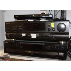 LOCATION #1. SONY CD/DVD PLAYER W/ TECHNICS AV CONTROL STEREO