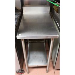 LOCATION #1. STAINLESS STEEL SPACER WORKTABLE W/ UNDERSHELF