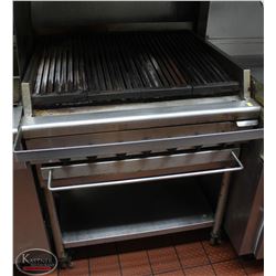 LOCATION #2. QUEST NATURAL GAS 32" CHARBROILER ON STAND W/