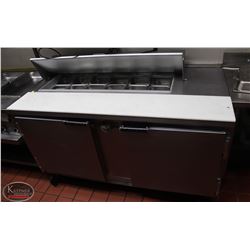 LOCATION #2. 5' BEVERAGE AIR S/S PREP STATION W/ INSERTS