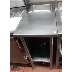 LOCATION #2. STAINLESS STEEL SPACER TABLE W/ 1/2 SIZE INSERT