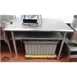 LOCATION #2. STAINLESS STEEL WORKTABLE W/ UNDERSHELF &