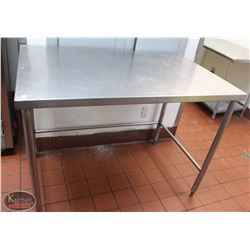 LOCATION #2. STAINLESS STEEL WORKTABLE W/ WELDED LEGS