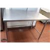 Image 1 : LOCATION #2. STAINLESS STEEL WORKTABLE W/ WELDED LEGS