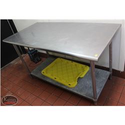 LOCATION #2. STAINLESS STEEL WORKTABLE W/ UNDERSHELF