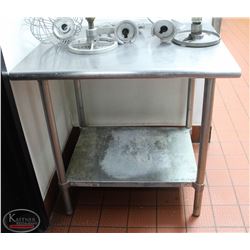 LOCATION #2. STAINLESS STEEL WORKTABLE W/ UNDERSHELF