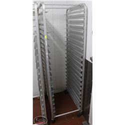 LOCATION #2. 20 TIER ALUMINUM BAKERS RACK