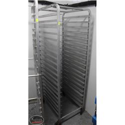 LOCATION #2. 20 TIER ALUMINUM BAKERS RACK W/ BROKEN