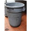 Image 1 : LOCATION #2. RUBBERMAID BRUTE 32 GALLON TRASH CAN W/ DOLLY