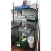 Image 1 : LOCATION #2. 3 TIER GREEN WIRE RACK  36"X24"X75"