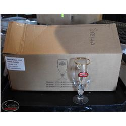 LOCATION #2. CASE OF 24 STELLA ARTOIS 17.6 OZ FOOTED BEER