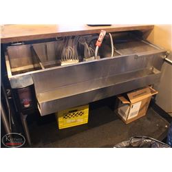 LOCATION #2. 5' STAINLESS STEEL BARSINK W/ FAUCET & SPEEDRAIL