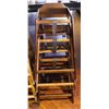 Image 1 : LOCATION #2. LOT OF 3 DARK WOOD HIGH CHAIRS