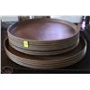 Image 1 : LOCATION #2. LOT OF 14 ROUND SERVING TRAYS