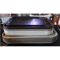 LOCATION #2. LOT OF 18 RECTANULAR SERVING TRAYS