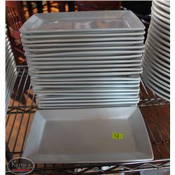 LOCATION #2. LOT OF 21 RECTANGULAR SERVING PLATTERS 11"X6.75"