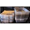 Image 1 : LOCATION #2. LOT OF 7 BUS BINS / TOTES W/ 16 LIDS
