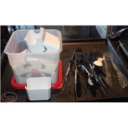 LOCATION #2. 6 QT DRY INGREDIENT BIN W/ 8 TABLE TOP SUGAR