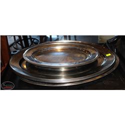 LOCATION #2. STACK OF 9 ASSORTED STAINLESS STEEL SERVING