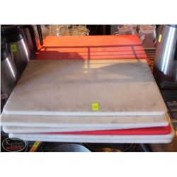 LOCATION #2. LOT OF 9 ASSORTED POLY CUTTING BOARDS