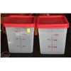 Image 1 : LOCATION #2. LOT OF 2 CAMBRO 7.5 QUART DRY INGREDIENT BINS W/