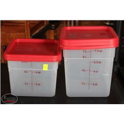 LOCATION #2. LOT OF 2 CAMBRO DRY INGREDIENT BINS W/