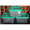 Image 1 : LOCATION #2. LOT OF 3 CAMBRO 2 QUART DRY INGREDIENT BINS W/